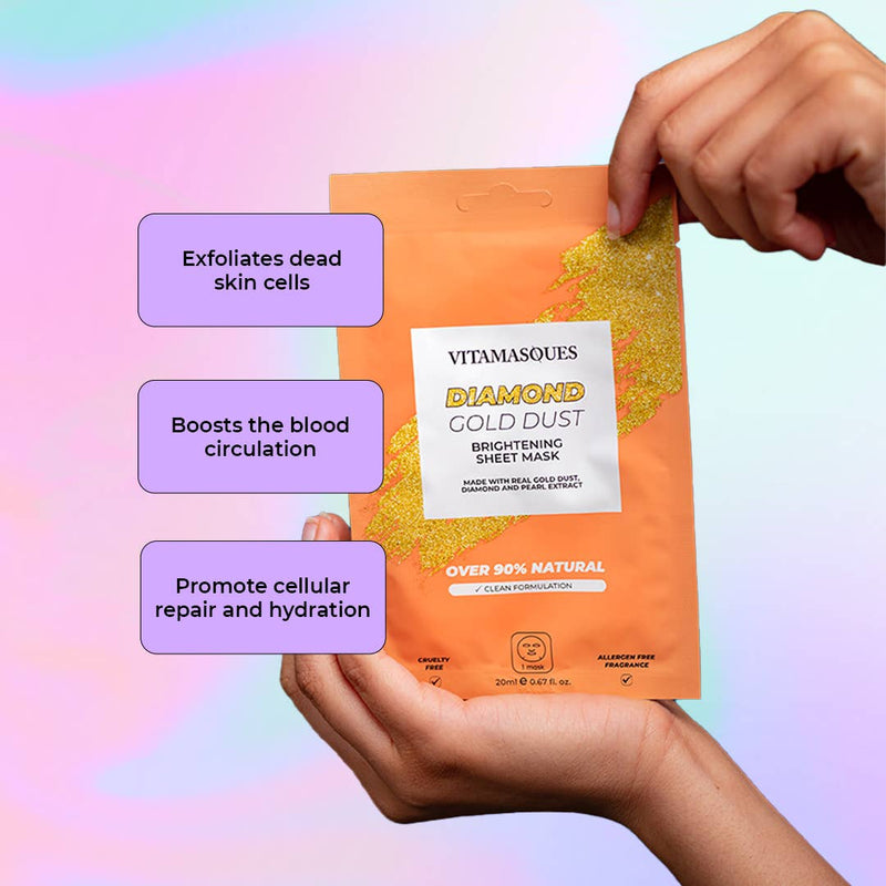 Diamond Gold Dust Face Sheet Mask 💎