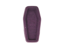 deep plum colored coffin bath bomb